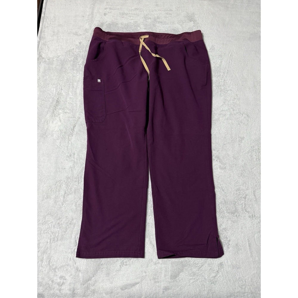 FIGS Kade Women's XXL Petite Cargo Scrub Pants Medical XXL/P Maroon